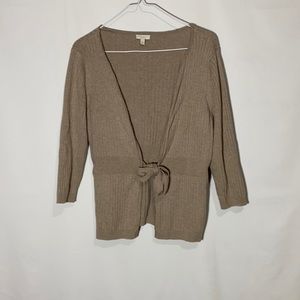 Talbots Tan Open Cardigan Size Medium